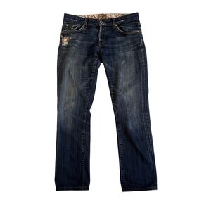 Rich & Skinny Straight Leg Low Rise Blue Jeans
